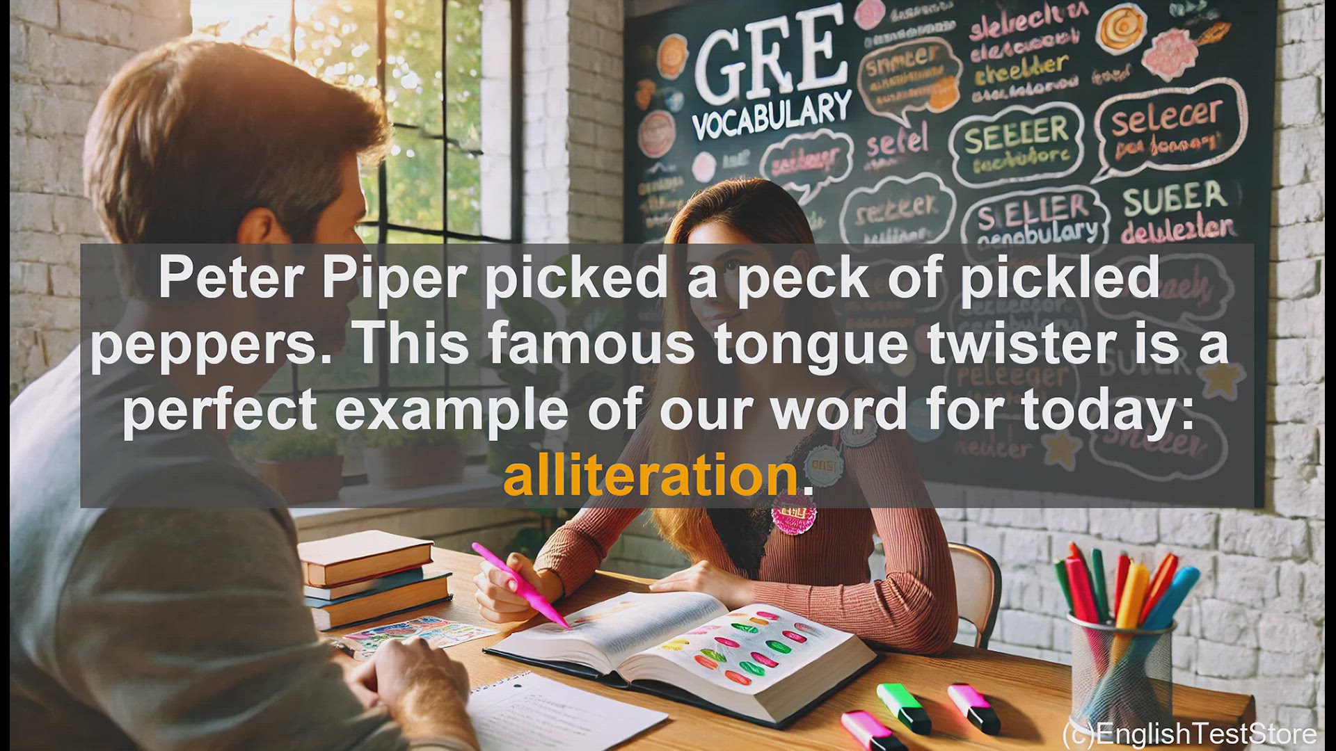 'Video thumbnail for GRE Vocabulary Lesson: Alliteration - The Rhythmic Repetition of Sounds'