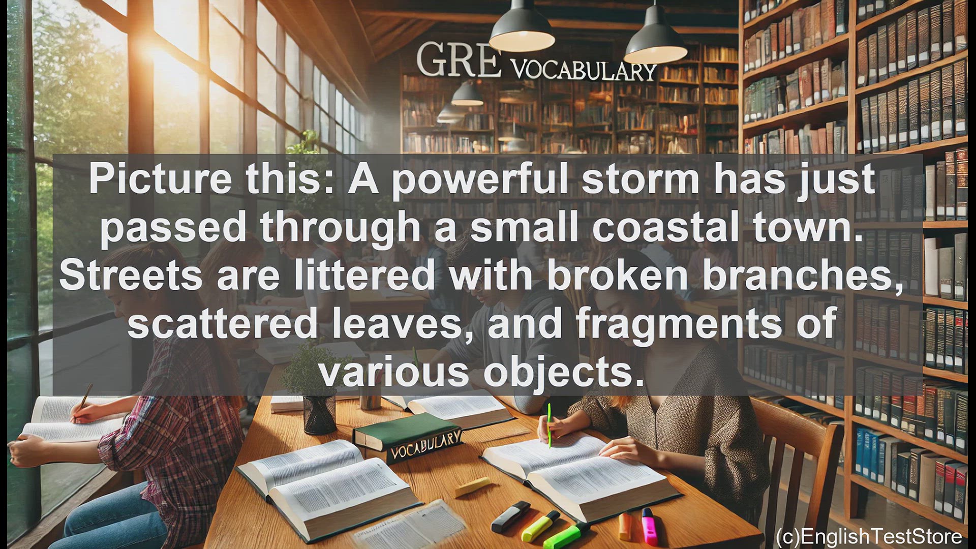 'Video thumbnail for GRE Vocabulary Lesson: Debris - Scattered Remains After Destruction'