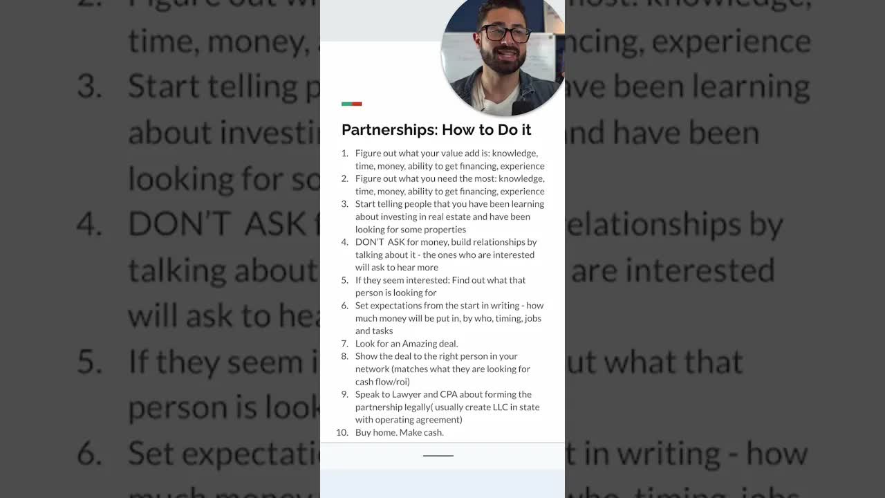 'Video thumbnail for investarters: real estate investing partnerships: finding the right partner'