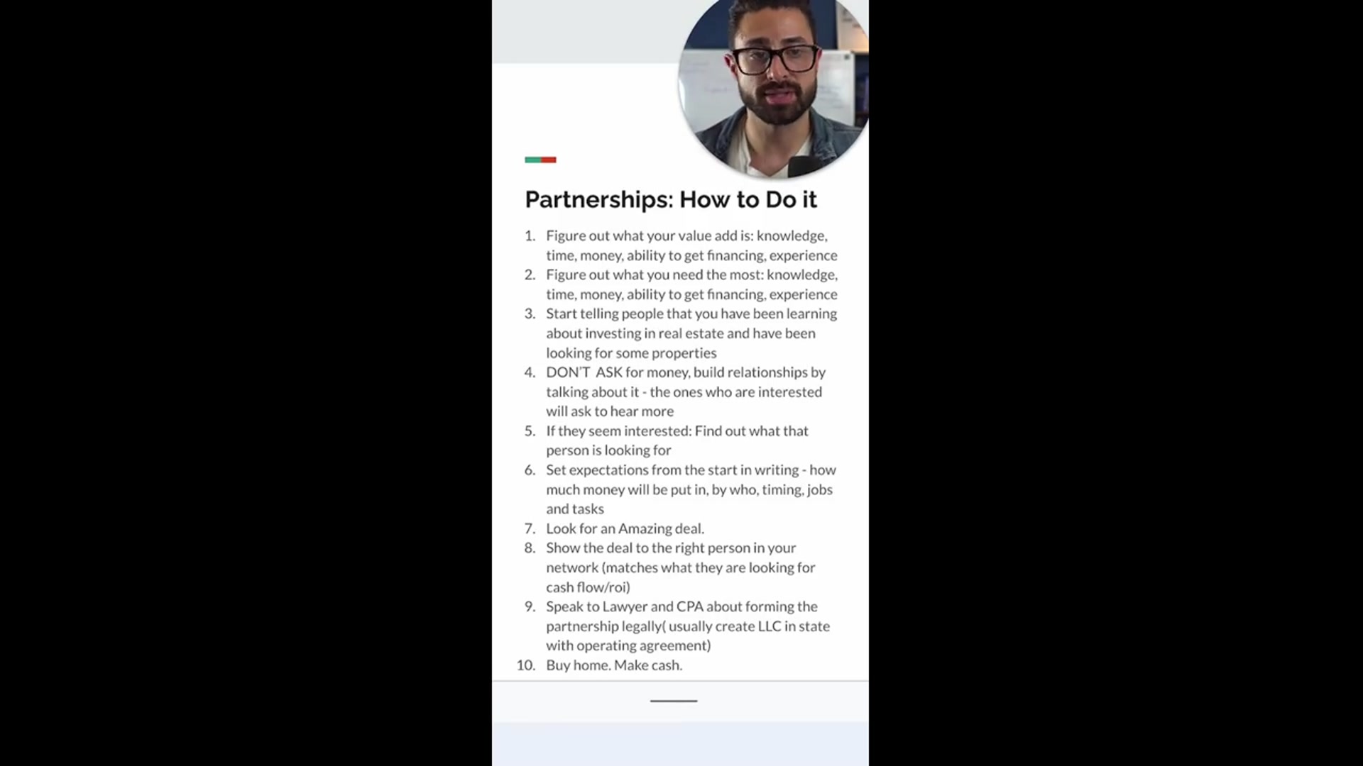 'Video thumbnail for investarters: real estate investing partnerships: finding the right partner'
