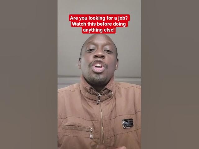 Video thumbnail for Are you looking for a job? Watch this before doing anything else!