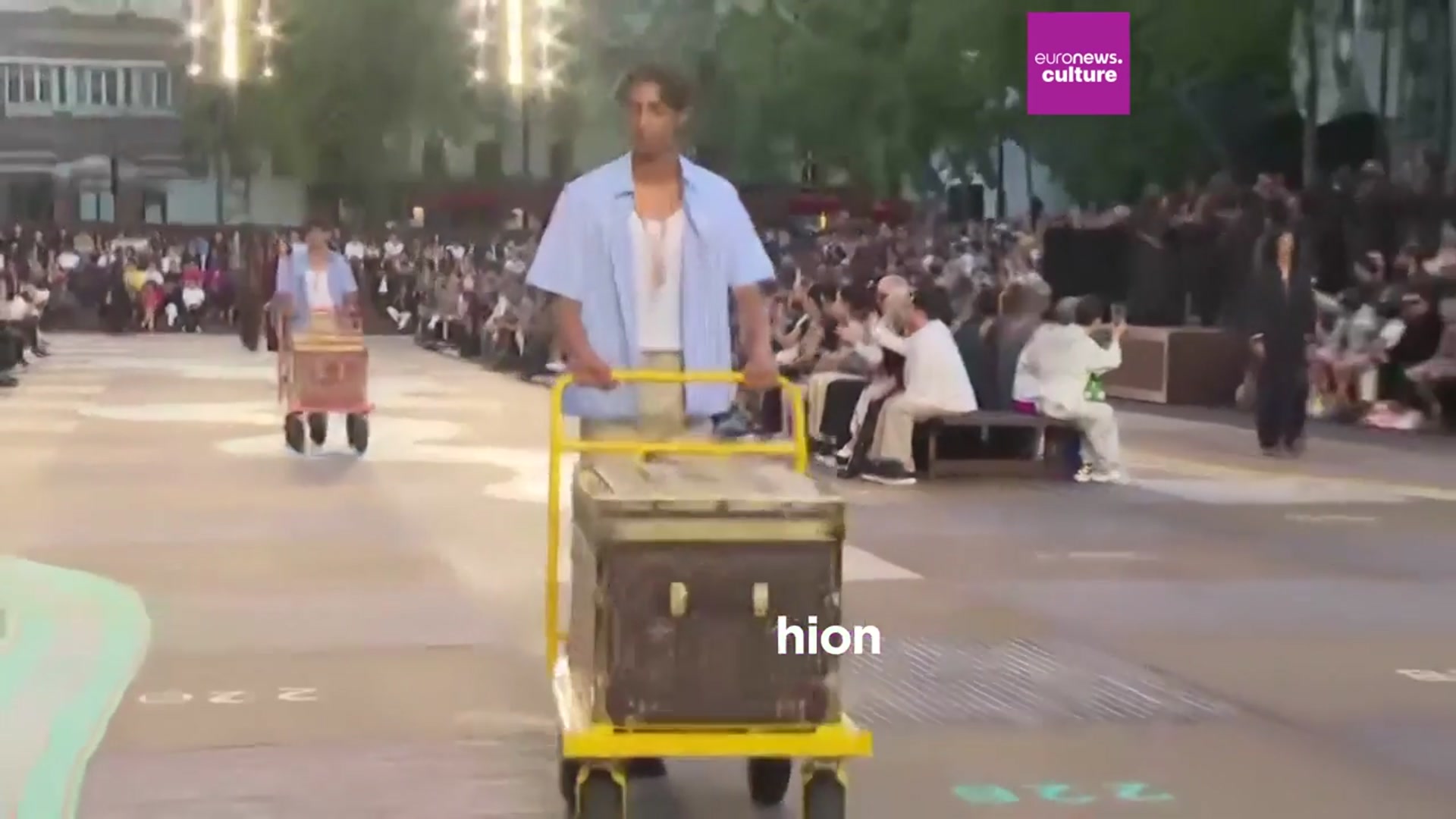 'Video thumbnail for Pharrell Williams brings Indian inspiration to star-studded Louis Vuitton show in Paris'
