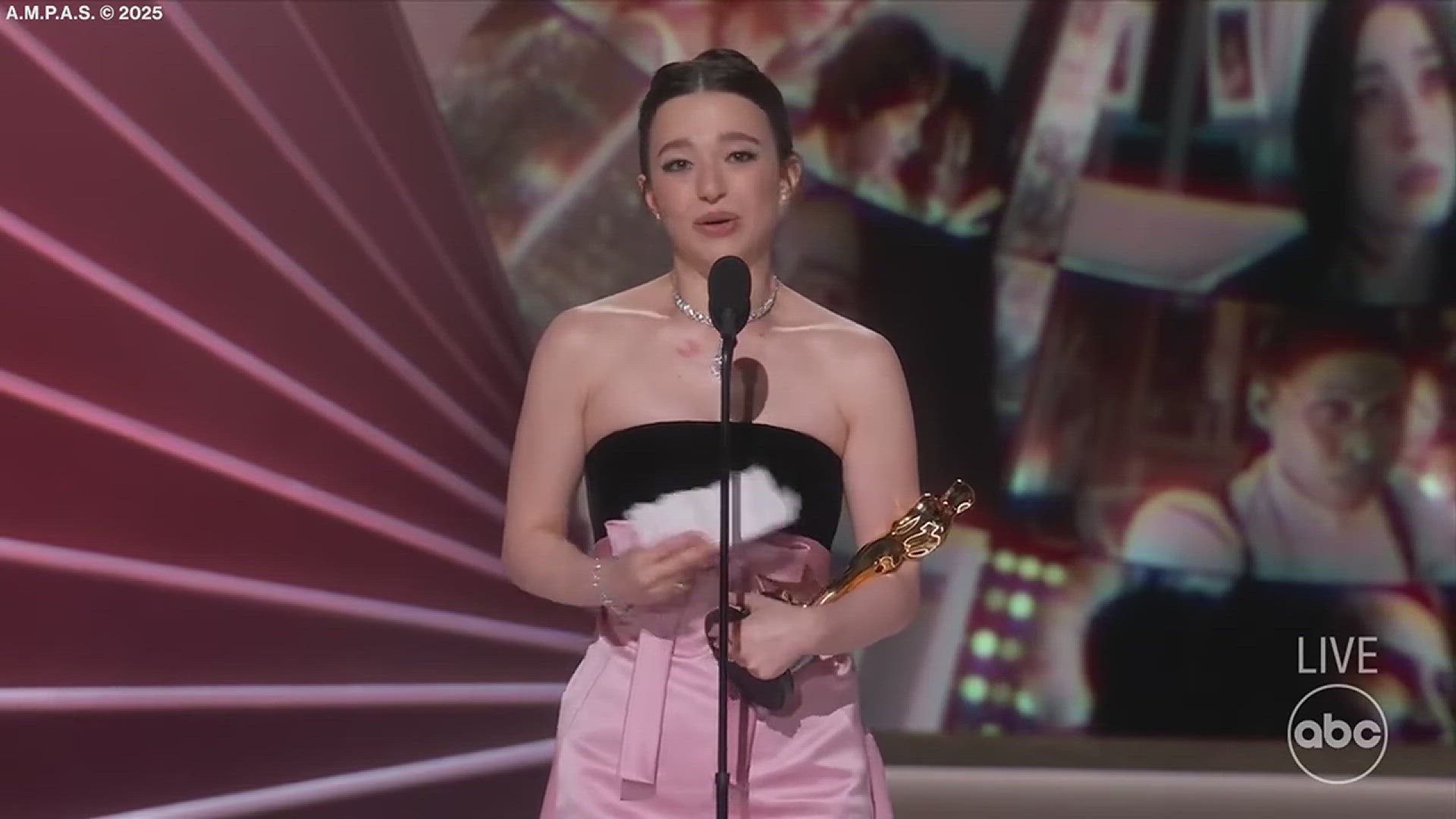 'Video thumbnail for Oscars 2025 SHOCKER: Mikey Madison Wins Best Actress for 'Anora' in Emotional Speech'