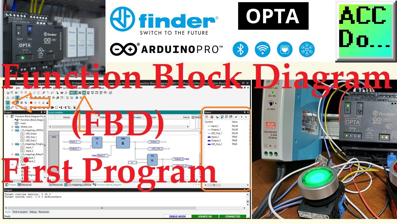 'Video thumbnail for Arduino OPTA PLC - Function Block Diagram (FBD)'