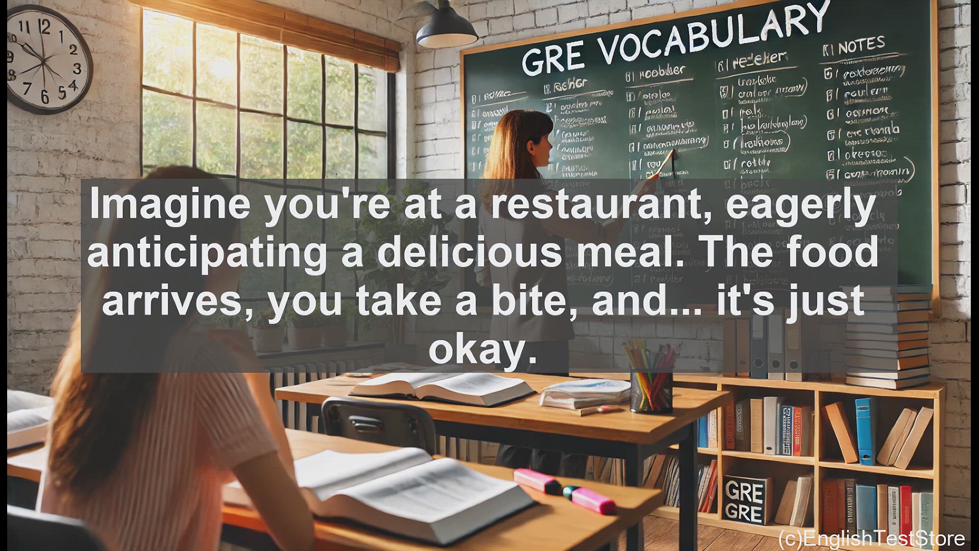 'Video thumbnail for GRE Vocabulary Lesson: Mastering the Art of Mediocrity - A Vocabulary Lesson'