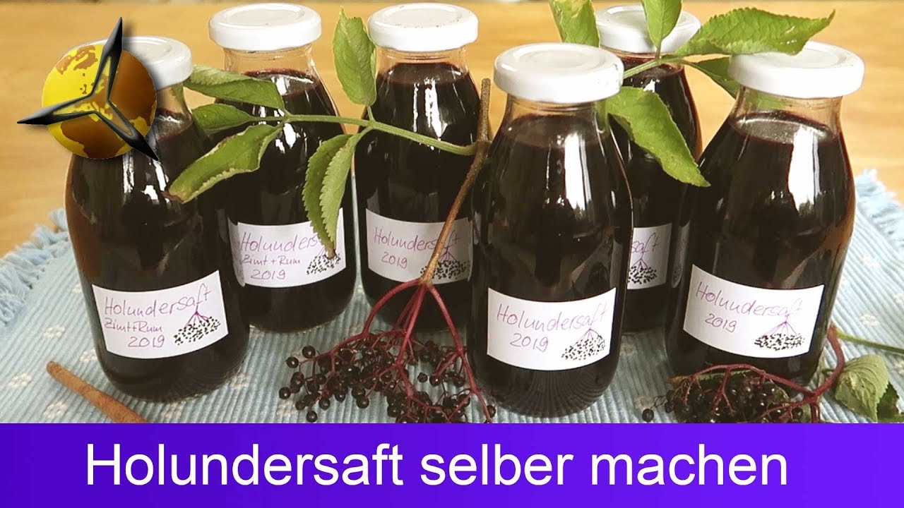 Video thumbnail for Holundersaft aus schwarzen Holunderbeeren selber machen