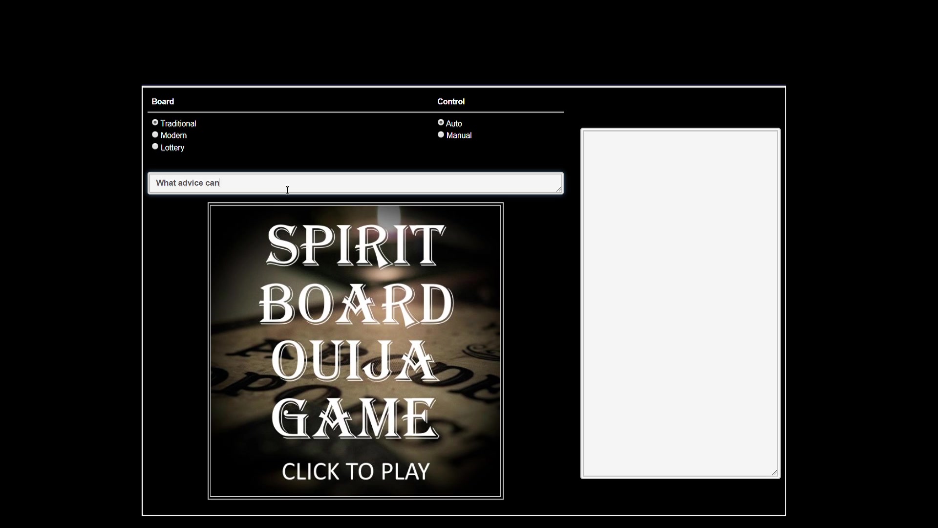 Video thumbnail for Online Spirit Board (Ouija) Demonstration