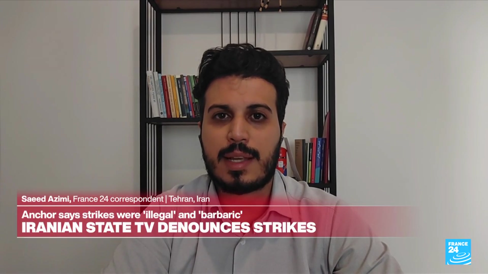 'Video thumbnail for France 24 reports on Iran's reaction to US air strikes on its territory'