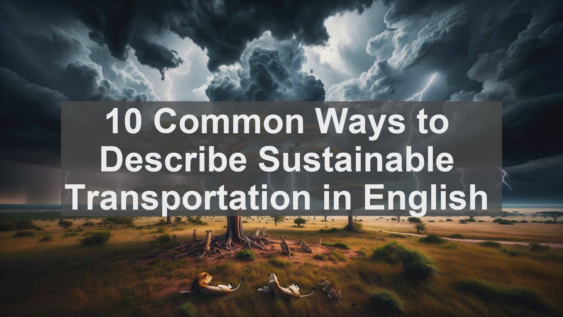 'Video thumbnail for 10 Common Ways to Describe Sustainable Transportation in English '