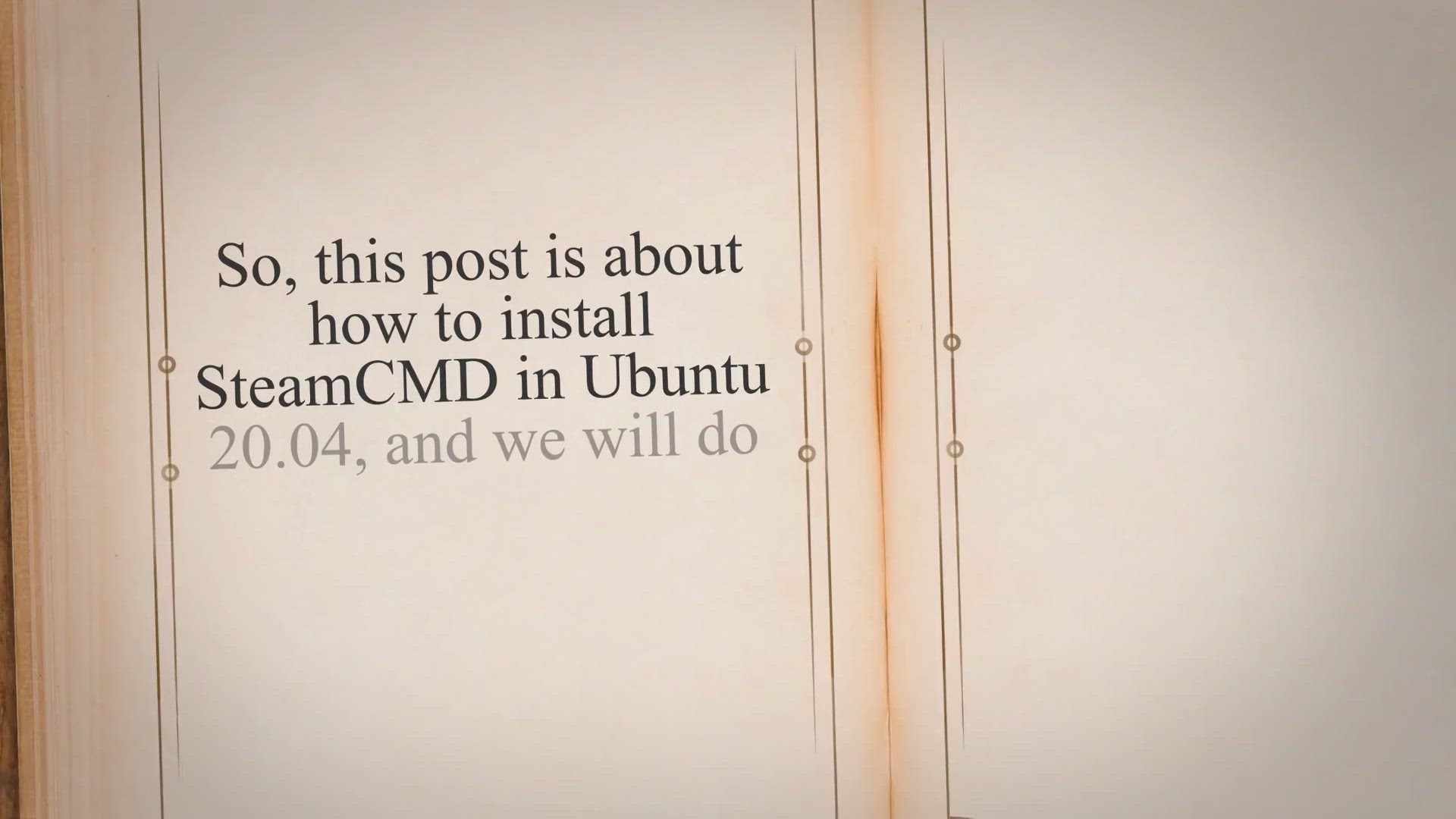 'Video thumbnail for How to install SteamCMD on Ubuntu'