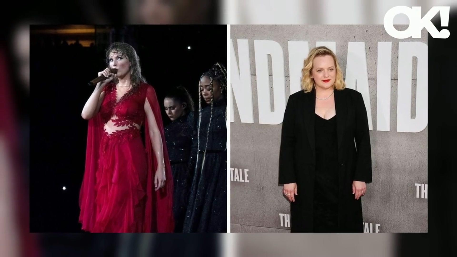 'Video thumbnail for Did Taylor Swift Just Sneak Into 'The Handmaid's Tale?' Elisabeth Moss Sets the Record Straight!'