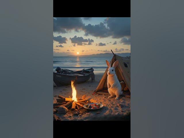 Video thumbnail for a cute rabbit 🐰going for fishing 🎣