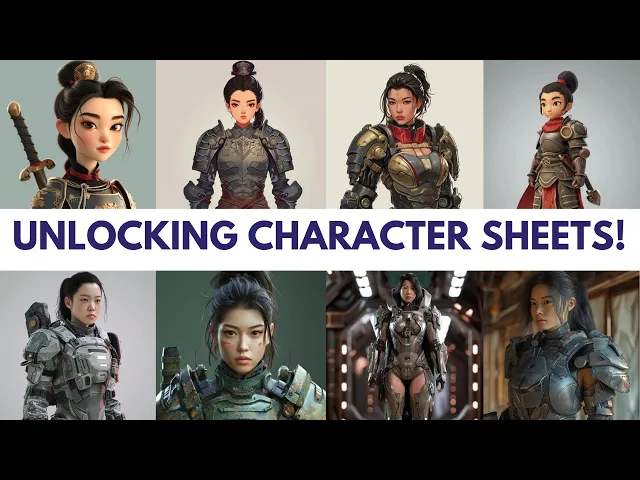 Video thumbnail for Cartoon Sheets: Crafting Compelling Creations with Midjourney V6!