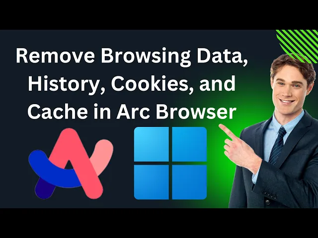 'Video thumbnail for How to Delete or Remove Browsing Data, History, Cookies, and Cache in Arc Browser on Windows 11 PC?'