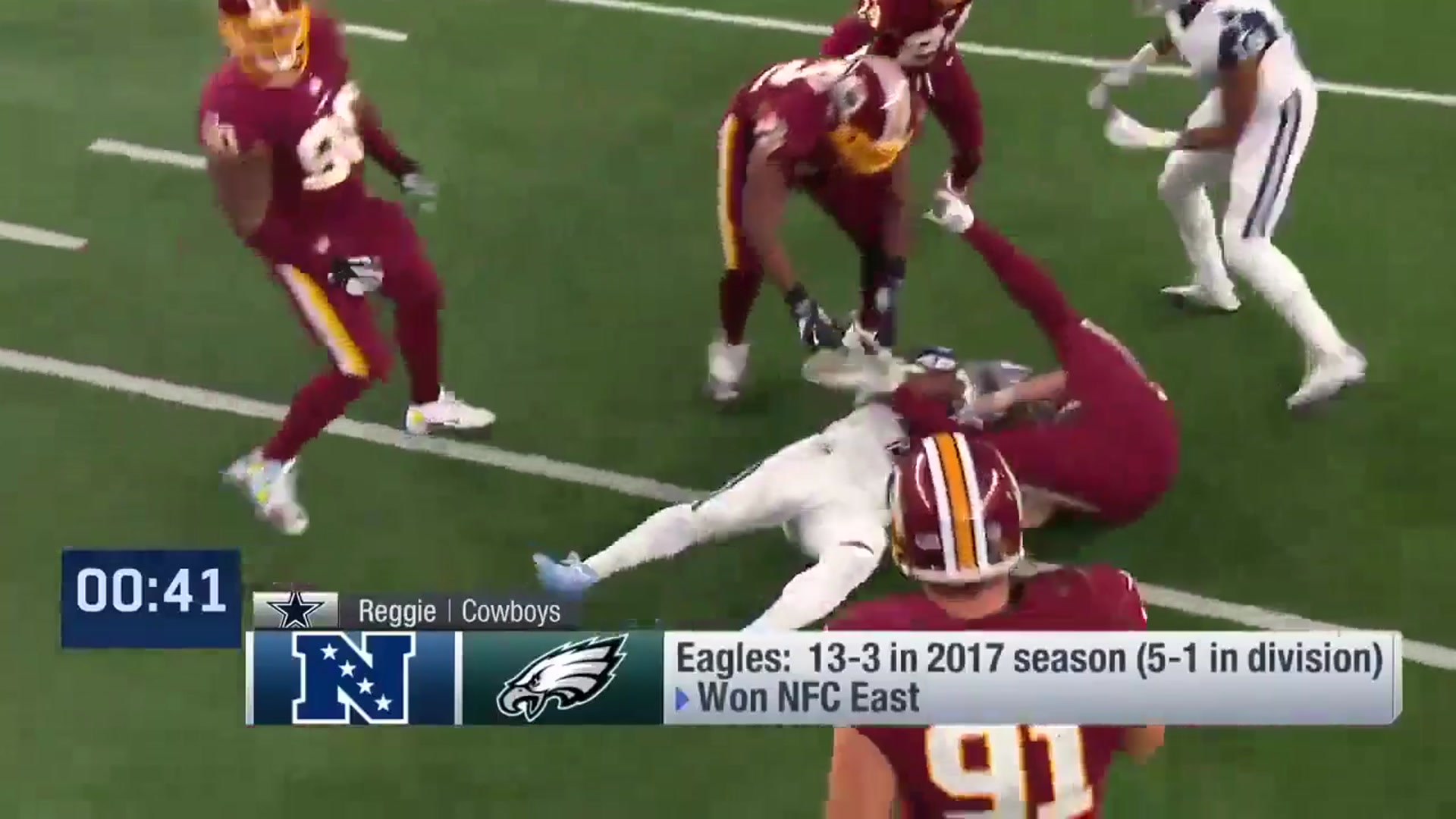 'Video thumbnail for law nation sports: nfc east: can cowboys or giants catch eagles?'