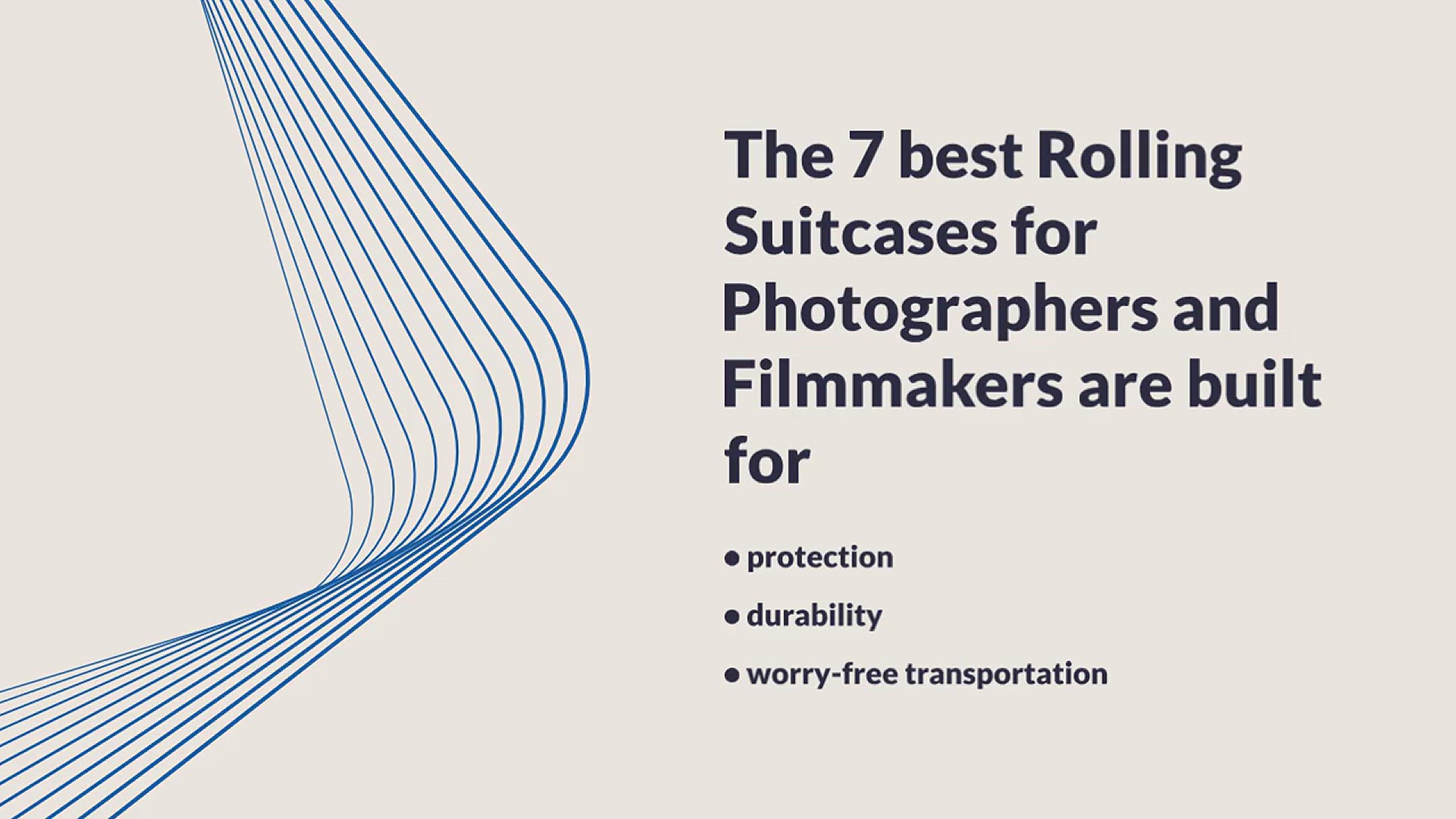 'Video thumbnail for The 7 Best Rolling Suitcases For Photographers And Filmmakers'