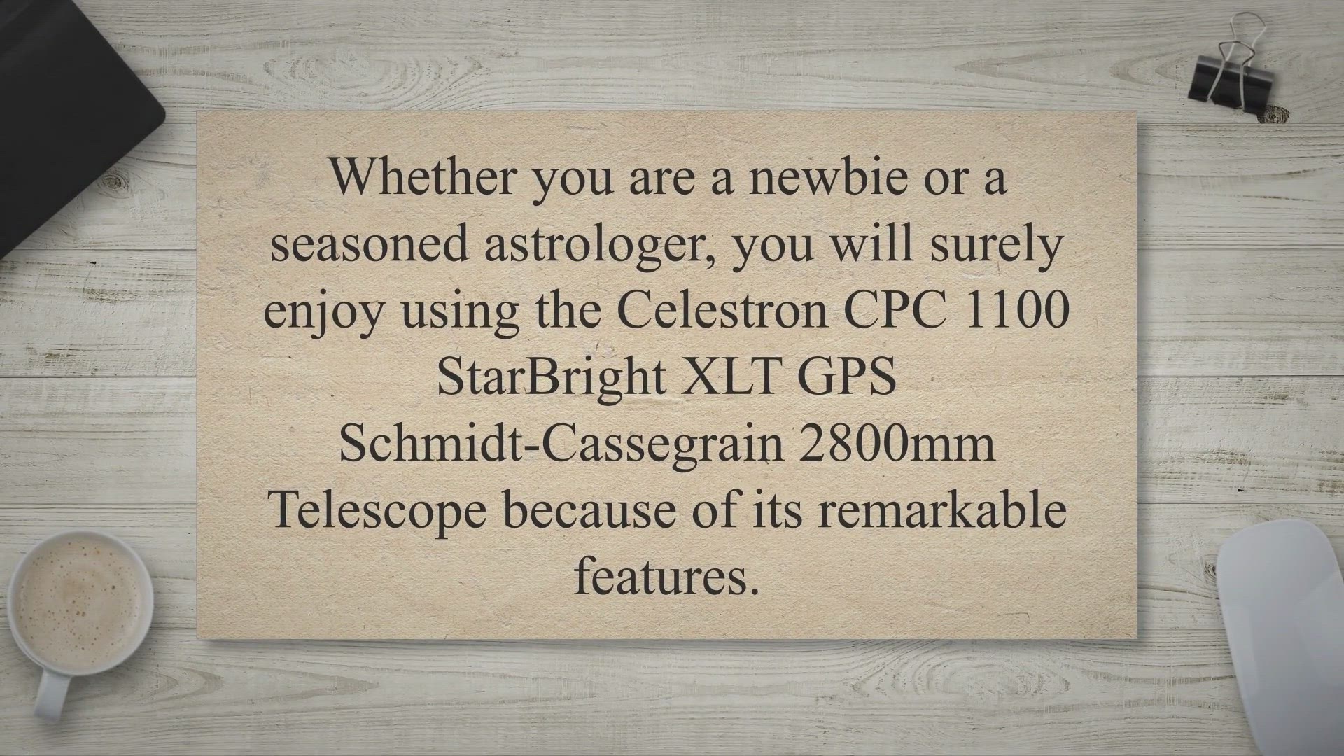 'Video thumbnail for Celestron StarBright Cassegrain Telescope '