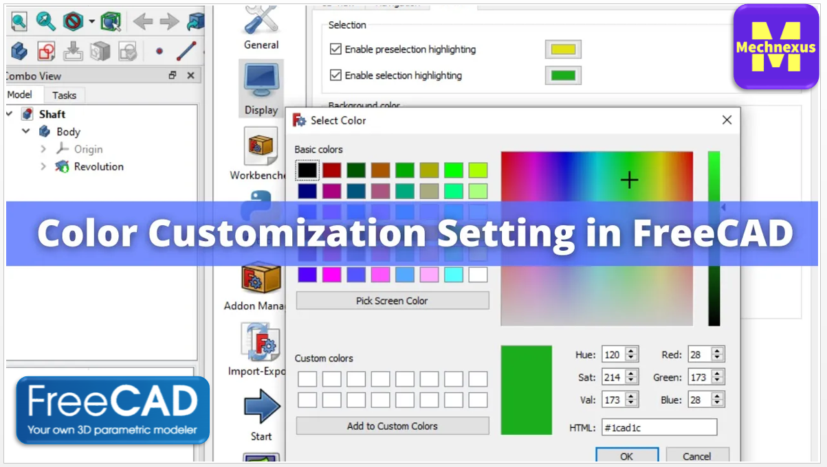 'Video thumbnail for Color Customization Setting in FreeCAD | FreeCAD | FreeCAD Setting | FreeCAD Customization |'