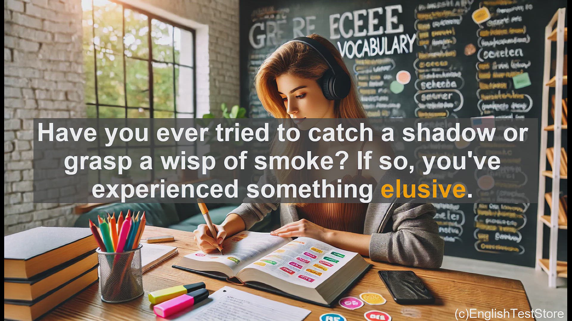 'Video thumbnail for GRE Vocabulary Lesson: Exploring the Elusive - Grasping the Slippery Nature of Things'