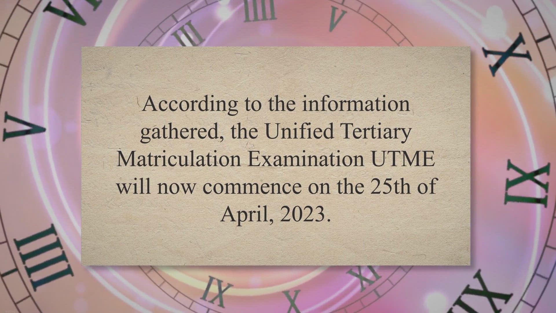 Video thumbnail for JAMB Announces New Date For UTME Examination 2023