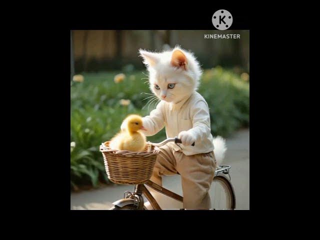 Video thumbnail for a cute cat safe the life injured duckling