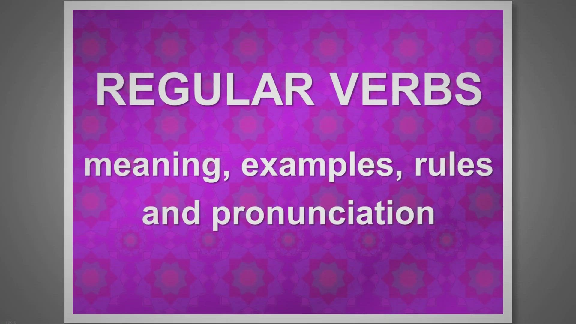 'Video thumbnail for Regular verbs meaning and examples - Grammar lesson'