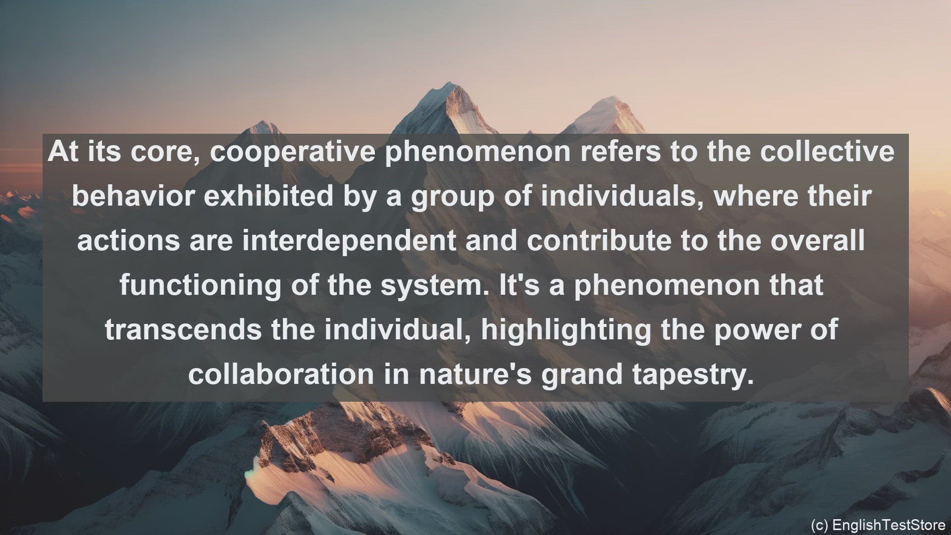 'Video thumbnail for Cooperative phenomenon in science  definition and examples'