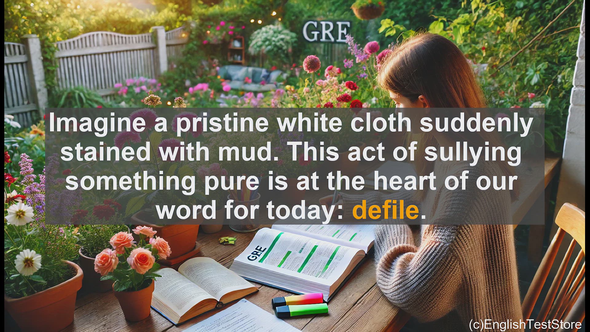 'Video thumbnail for GRE Vocabulary Lesson: Defile - Corrupting the Pure'