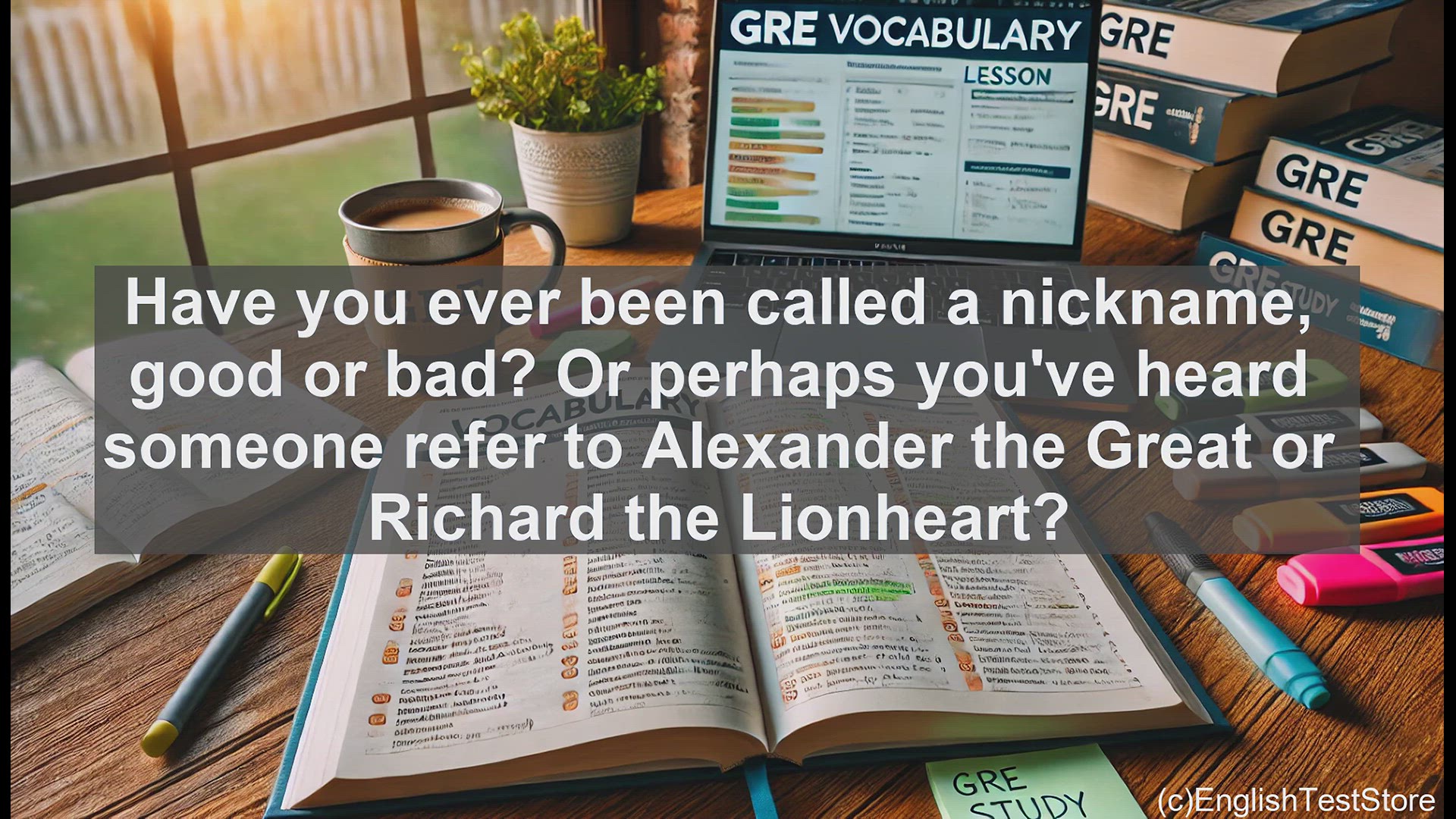 'Video thumbnail for GRE Vocabulary Lesson: Exploring Epithets - Descriptive Language in Action'