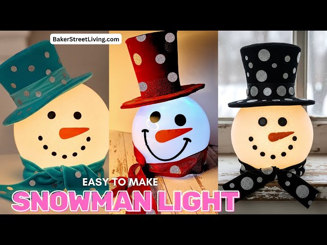 Video thumbnail for Easy to Make Snowman Light - with Pattern