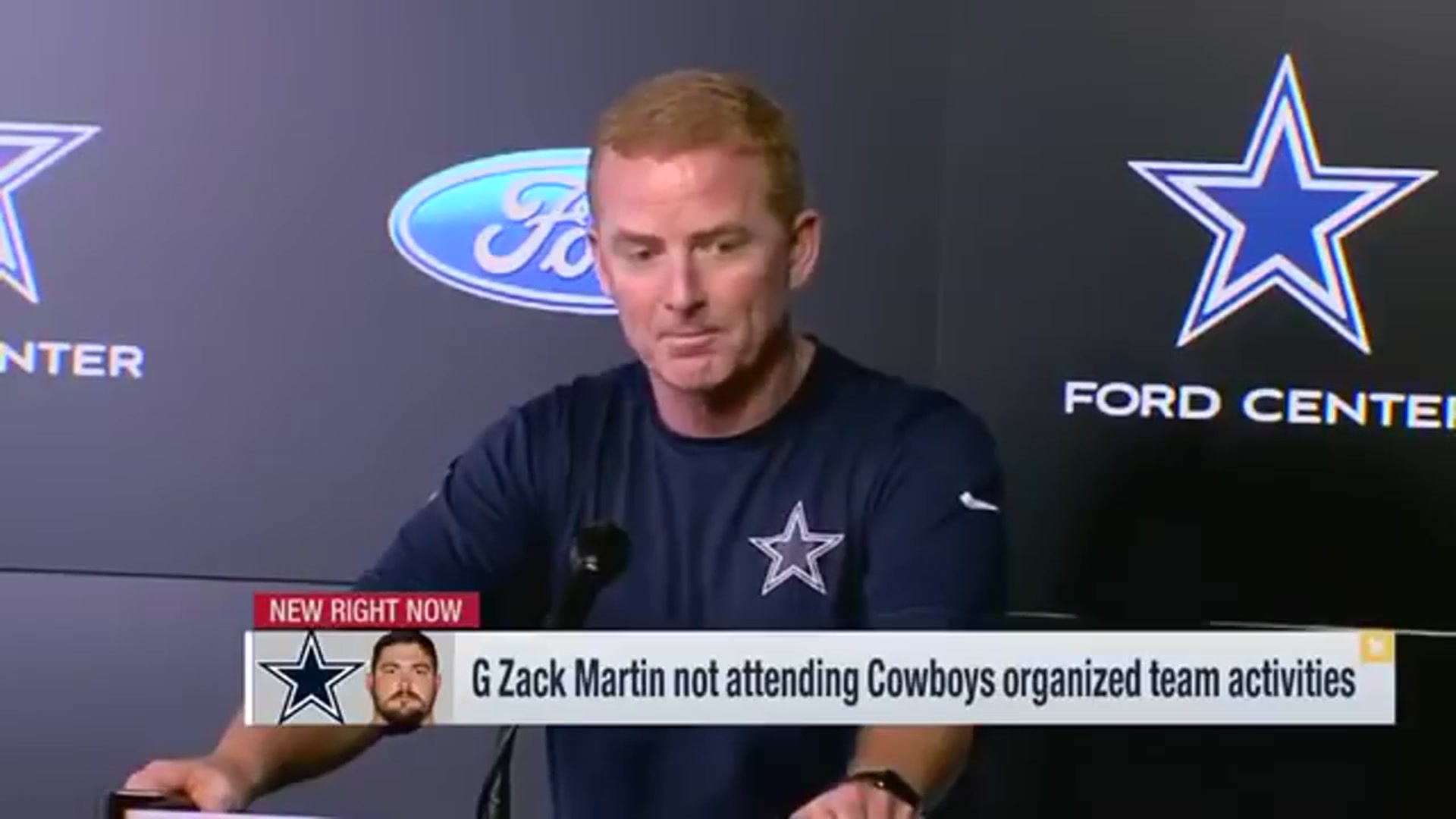 'Video thumbnail for law nation sports: jason garrett on zack martin's contract situation with the dallas cowboys'