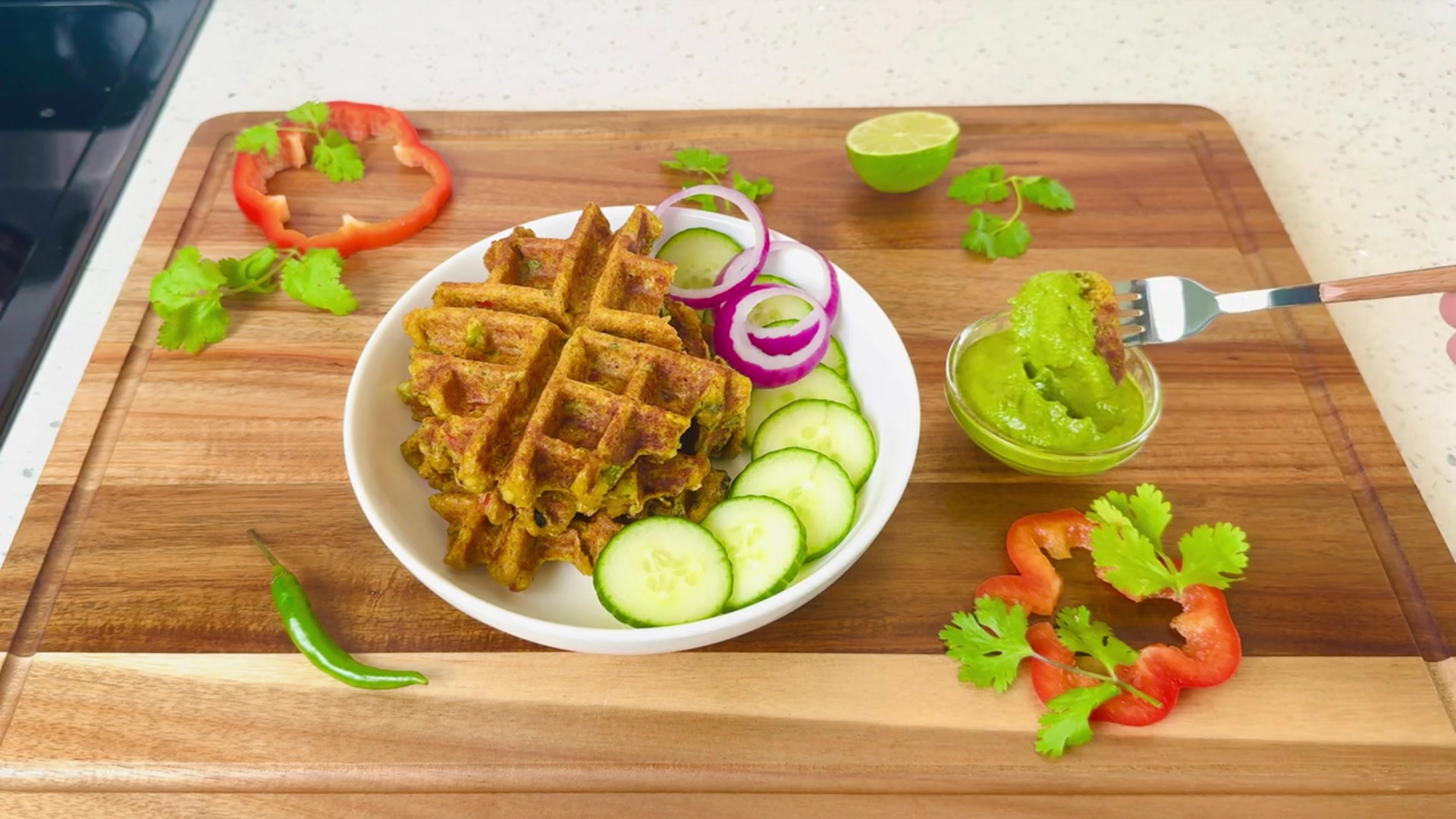 Video thumbnail for 20g Protein Waffles (No Powder_) _ Crispy_ Kid Friendly_ Meal Prep Breakfast(720P_HD)