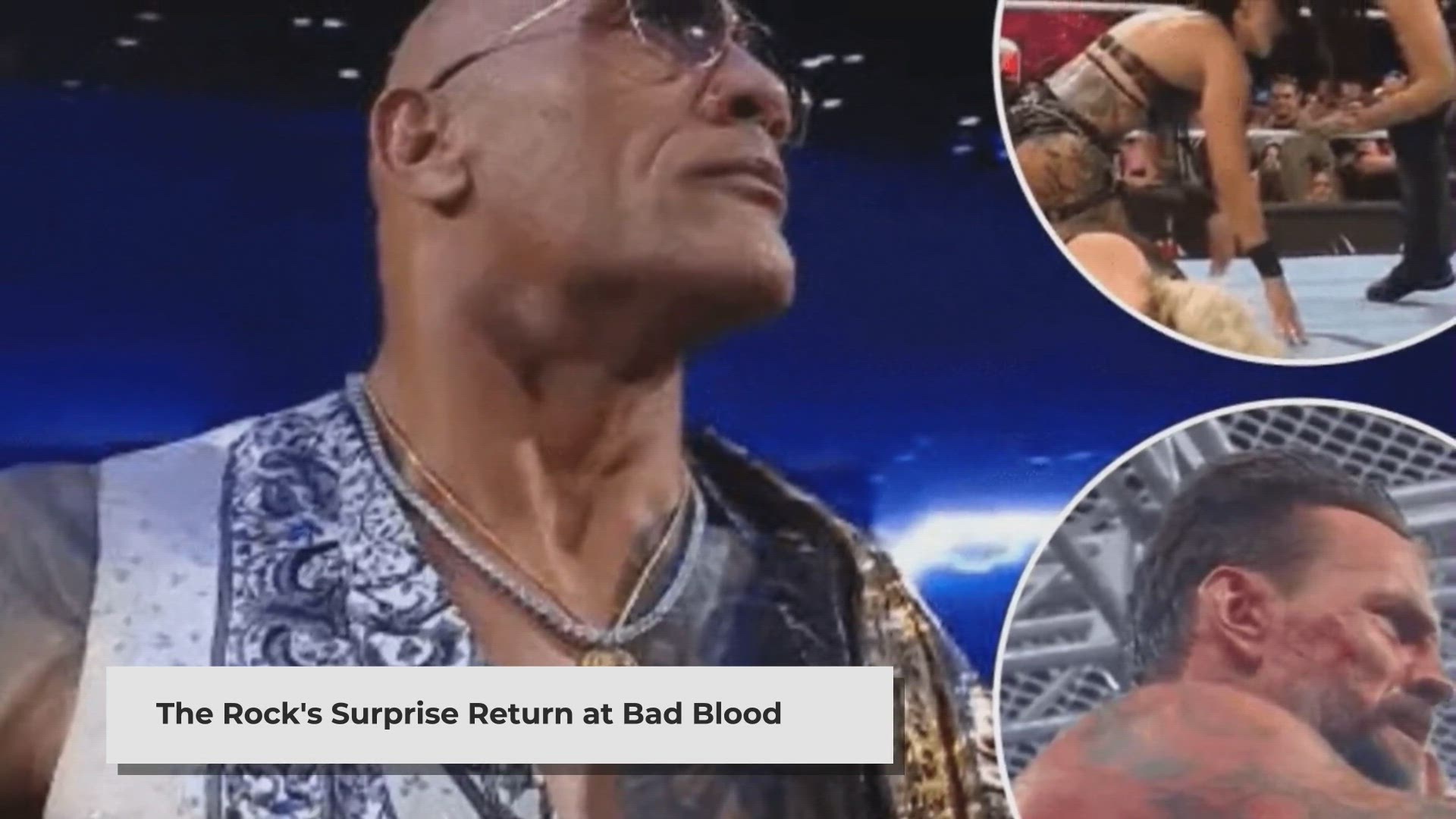 Video thumbnail for The Rock's WWE Return at Bad Blood_ Shocking Moments and Match Highlights