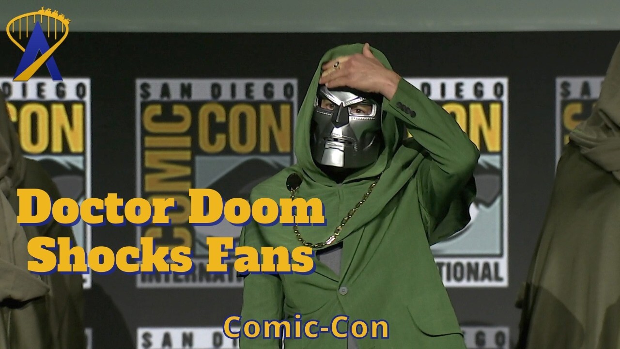 'Video thumbnail for Robert Downey Jr.  Shocks Fans as Doctor Doom at Comic Con'