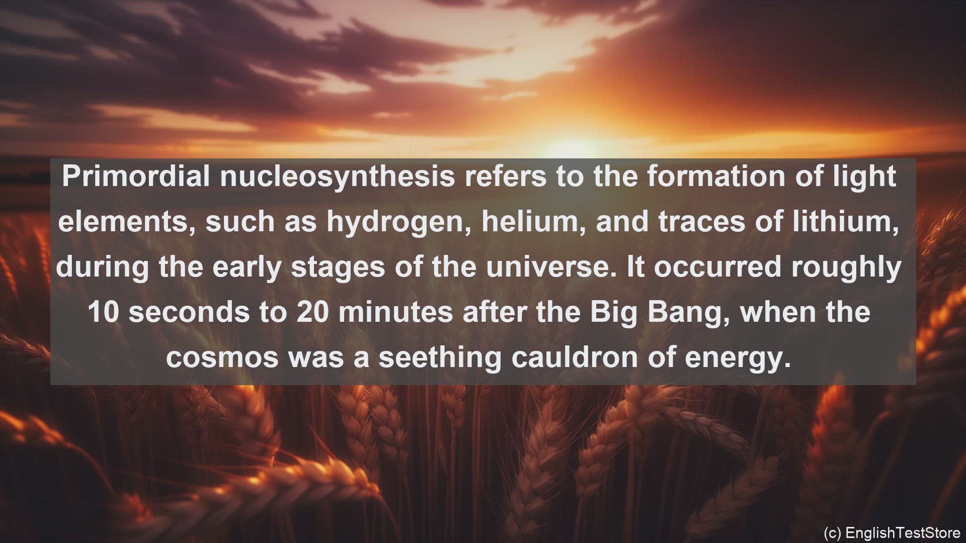 'Video thumbnail for Primordial nucleosynthesis in science  definition and examples'