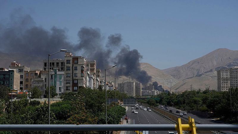 'Video thumbnail for Israel and Iran trade airstrikes in a fifth day of conflict'