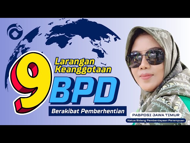 Video thumbnail for LARANGAN BPD | Apa Saja Larangan yang Dilarang? #bpd #ciptadesa #ciptadesaid #laranganBPD