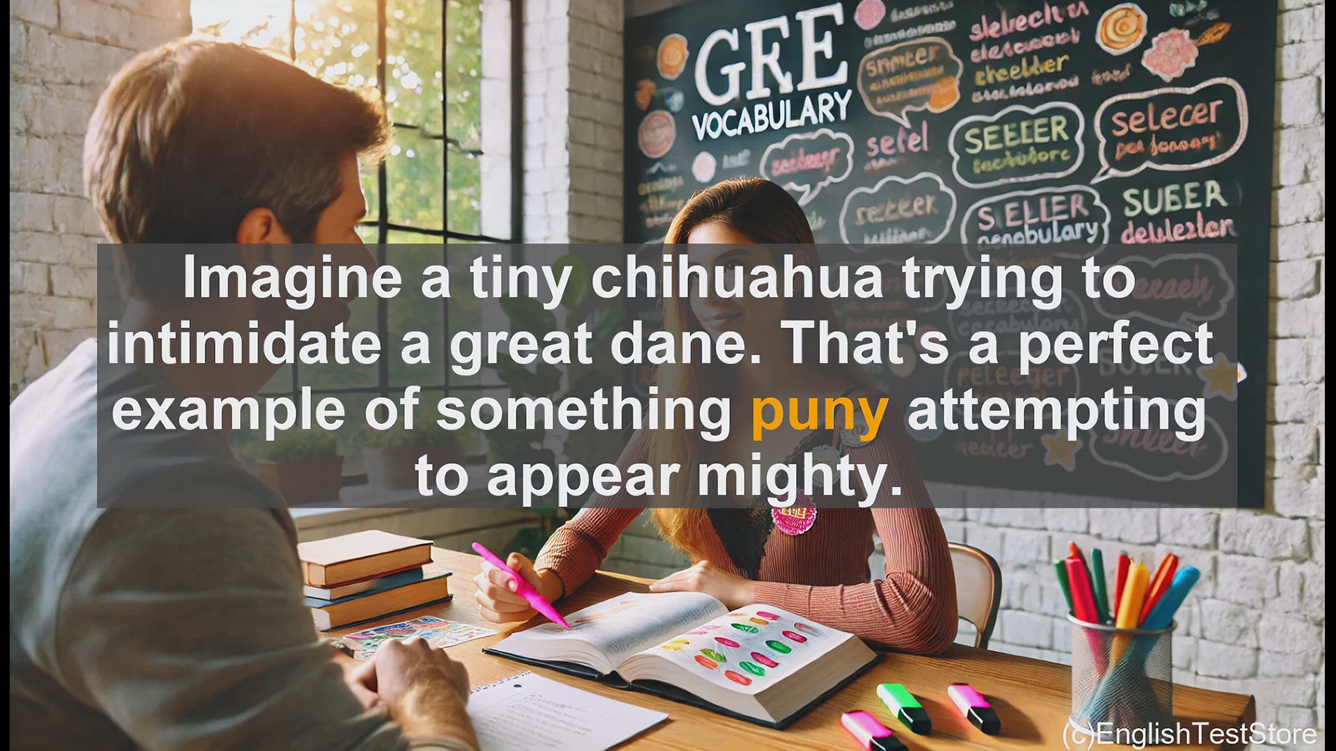 'Video thumbnail for GRE Vocabulary Lesson: Puny - Small Word, Big Impact - GRE Vocabulary Boost'