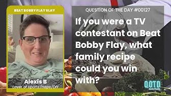 Video thumbnail for Alexis has a secret weapon against Bobby Flay: recipes on the box!