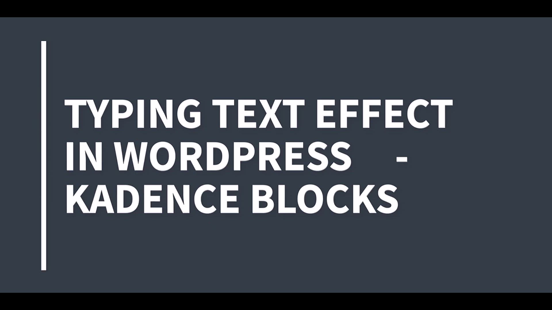 'Video thumbnail for How to Add Animated Typing Text Effect in Wordpress'