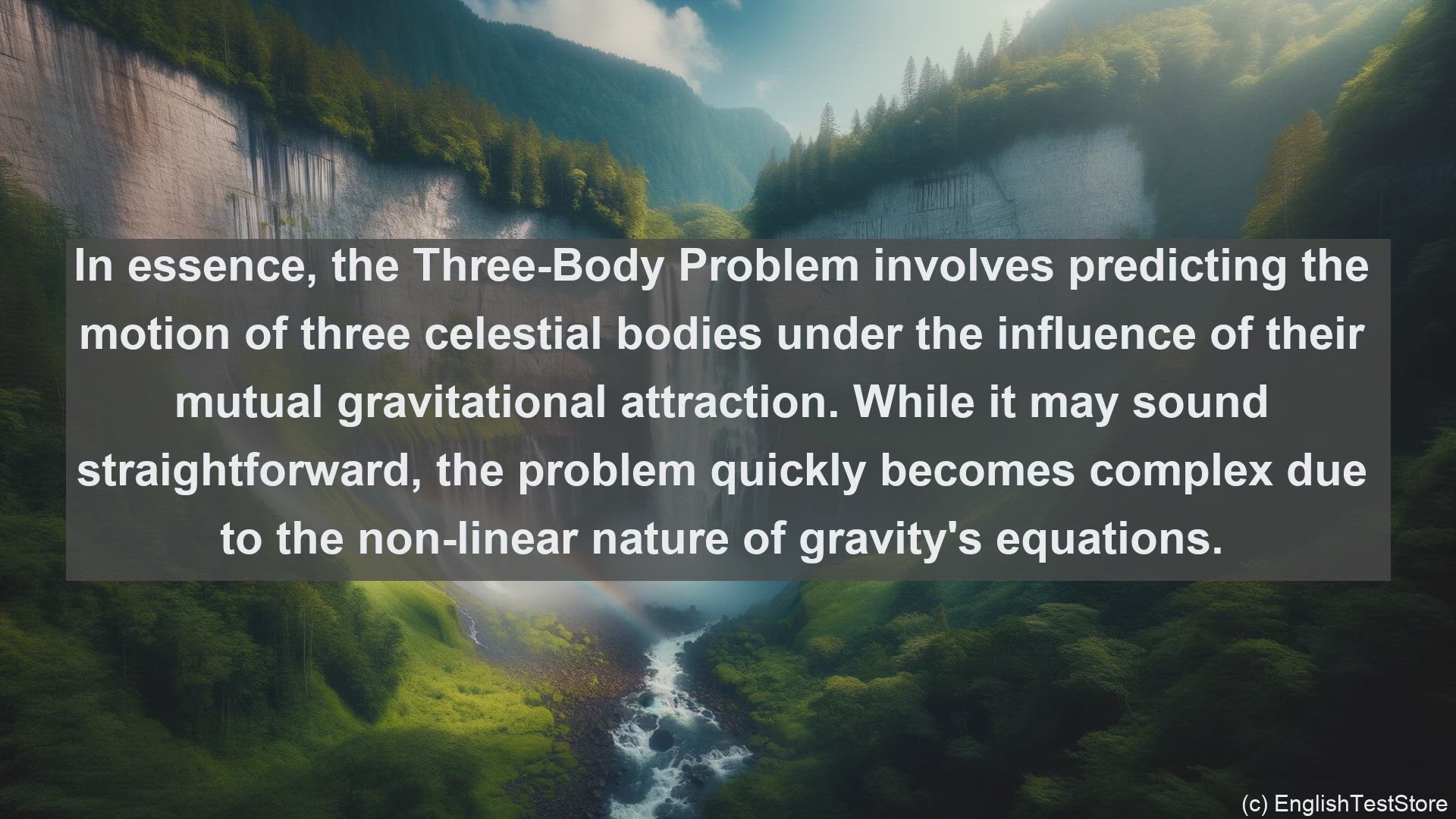 'Video thumbnail for Three body problem in science  definition and examples'