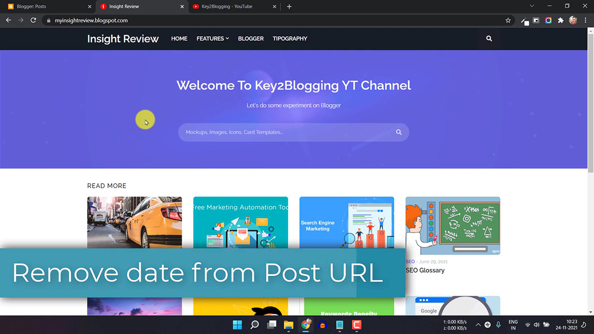'Video thumbnail for How To Remove Date From Blogger Post URL'