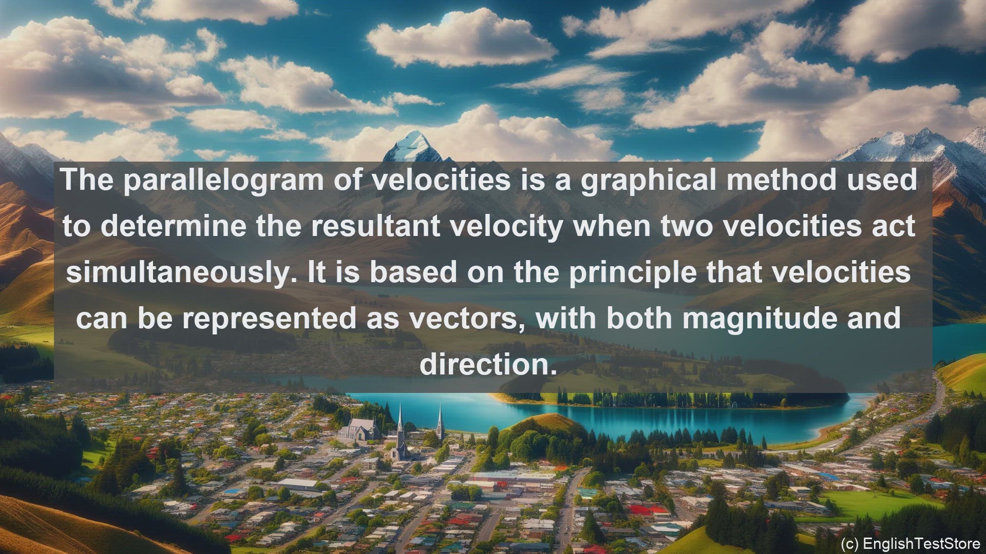 'Video thumbnail for Parallelogram of velocities in science  definition and examples'