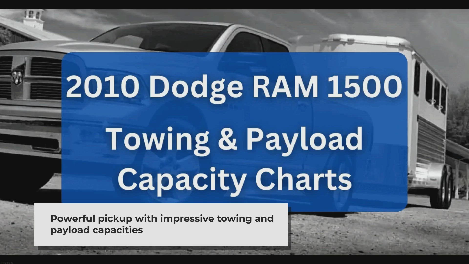 'Video thumbnail for 2010 Dodge RAM 1500 Towing Capacity & Payload (with Charts)'