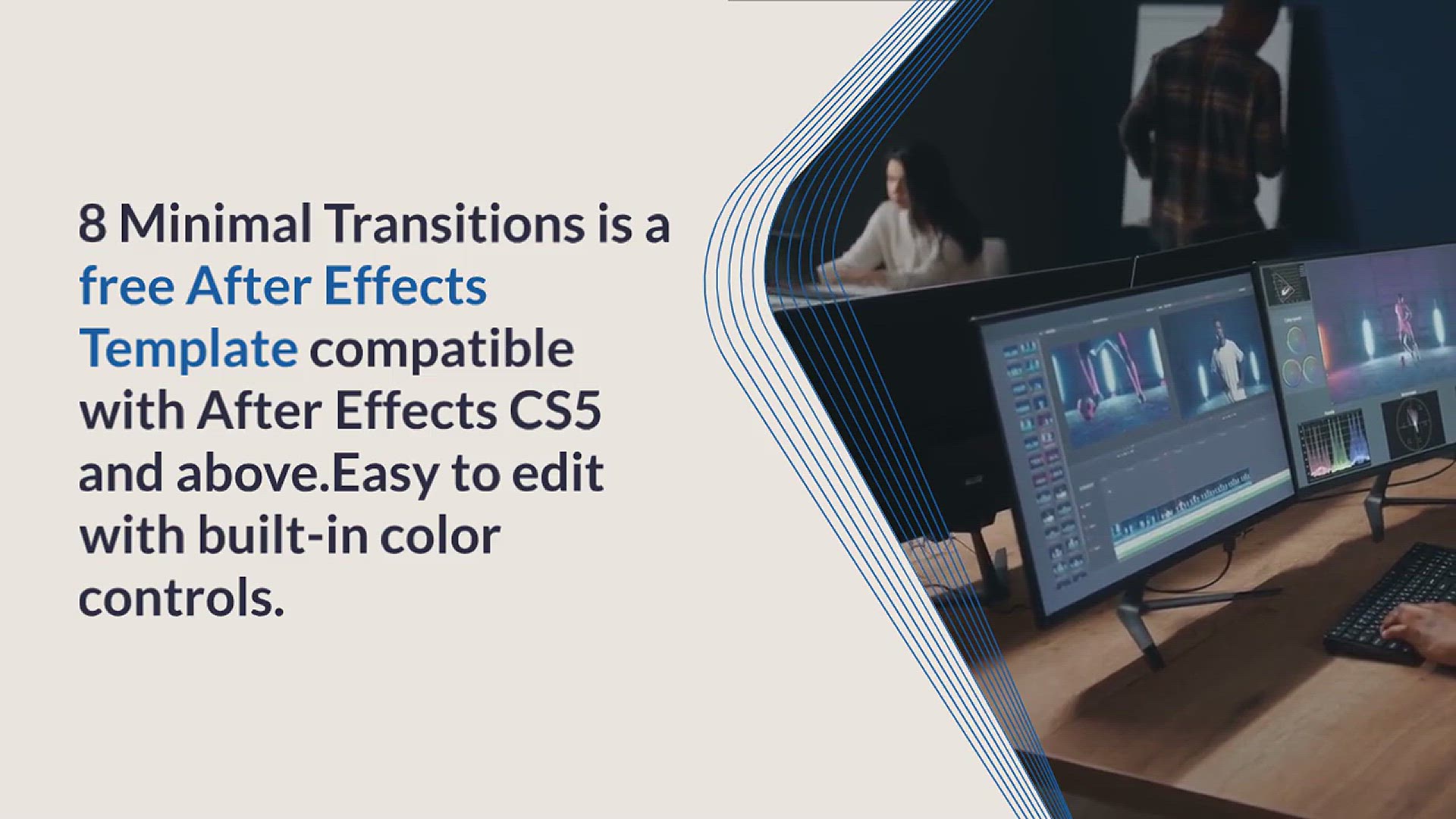 'Video thumbnail for 8 Minimal Transitions – Free After Effects Template'