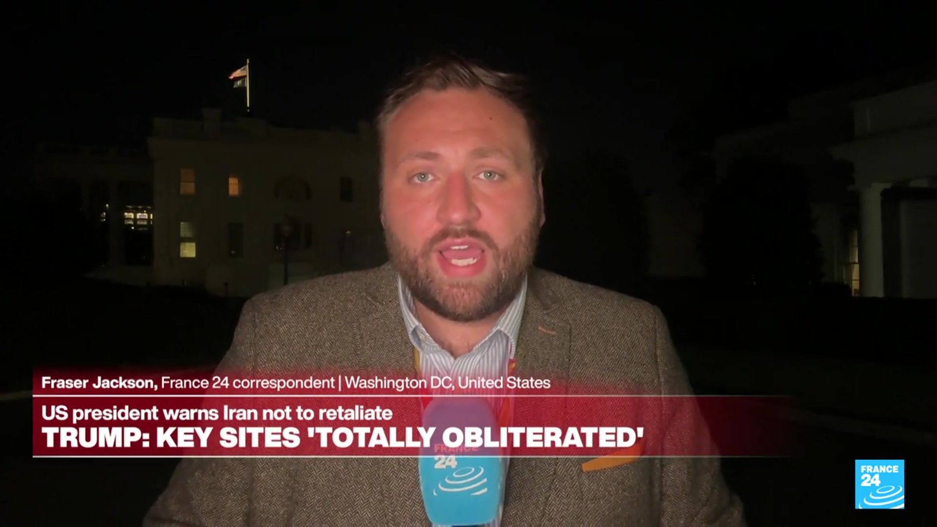 'Video thumbnail for No further US strikes on Iran planned, France 24 reports from Washnigton'