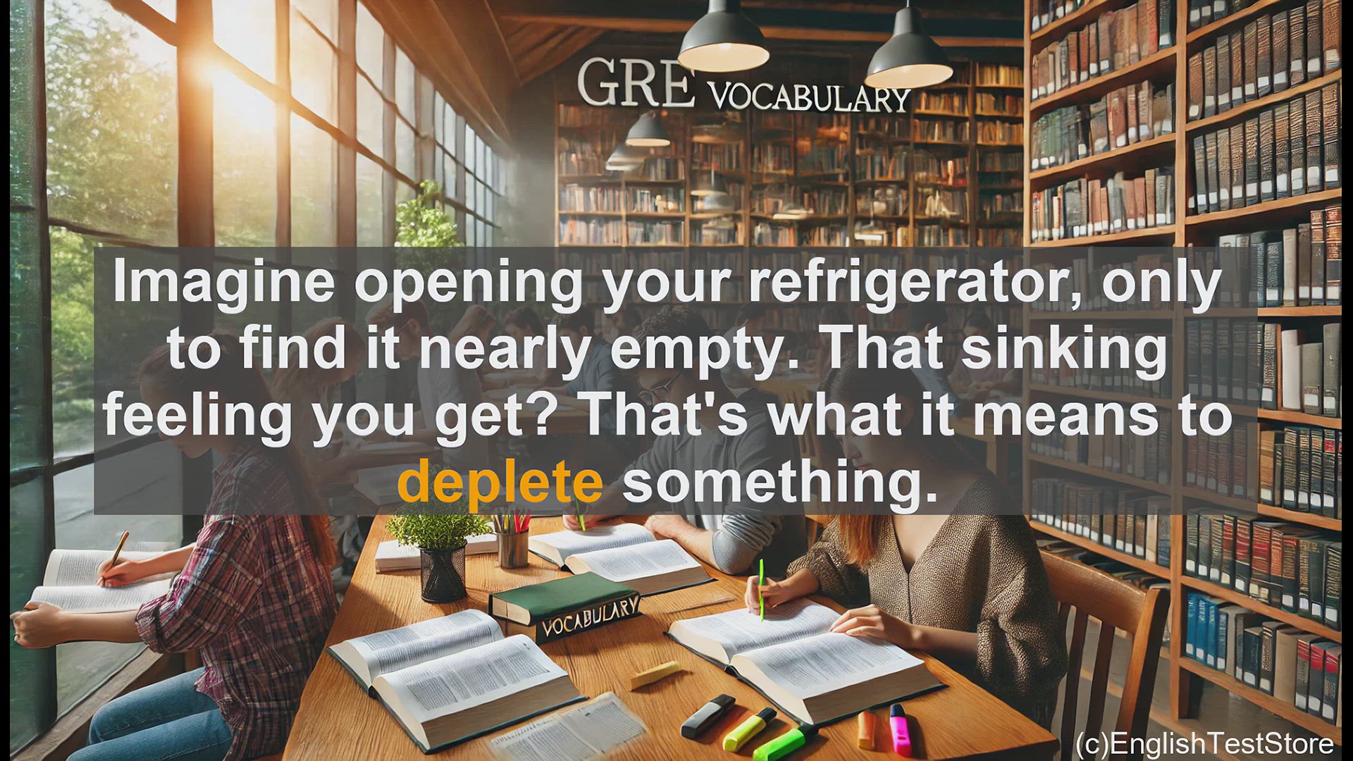 'Video thumbnail for GRE Vocabulary Lesson: Mastering the Vocabulary Word 'Deplete''