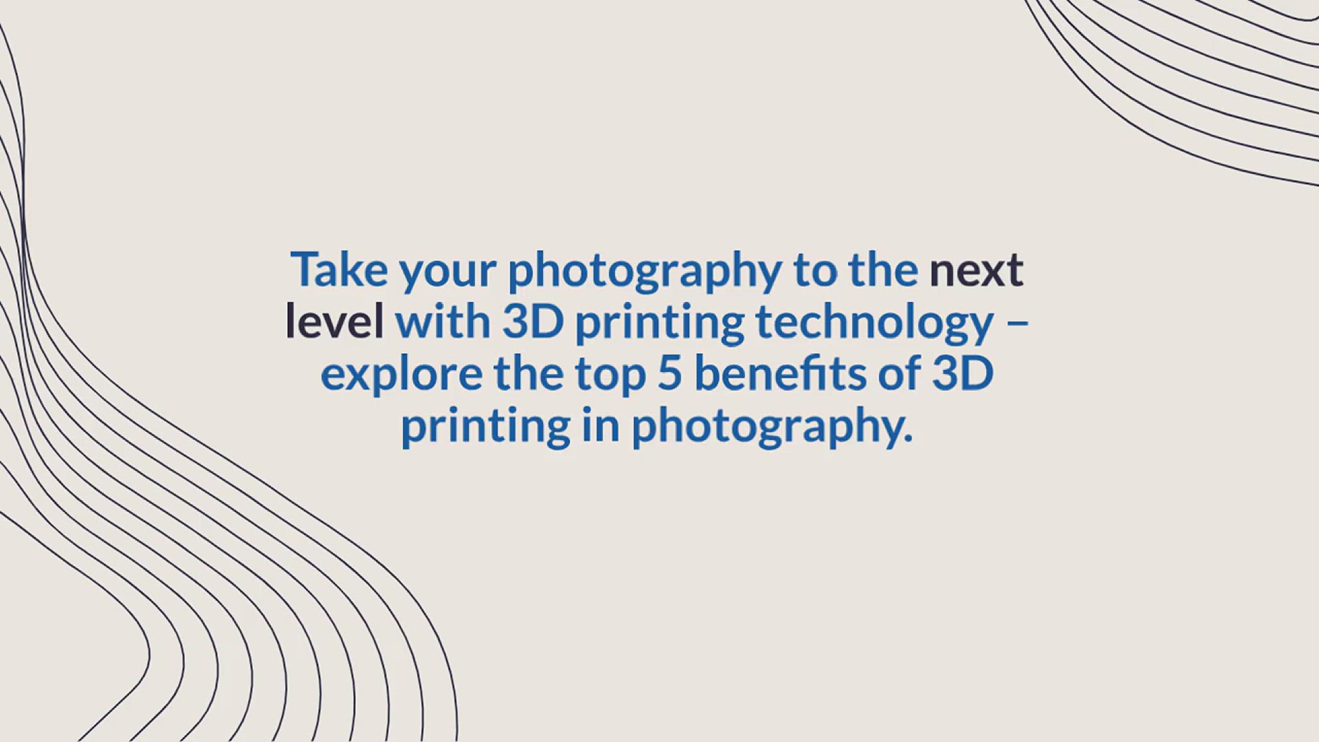 'Video thumbnail for Top 5 Benefits of 3D Printing Technology In Photography'