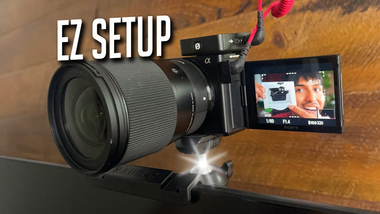 RAUBAY Monitor Top Camera Mount Klem, Hangende Webcam Stand met 1/4 schroef, voor Live Stream, Videovergaderingen, YouTube, TikTok, enz. CM-01