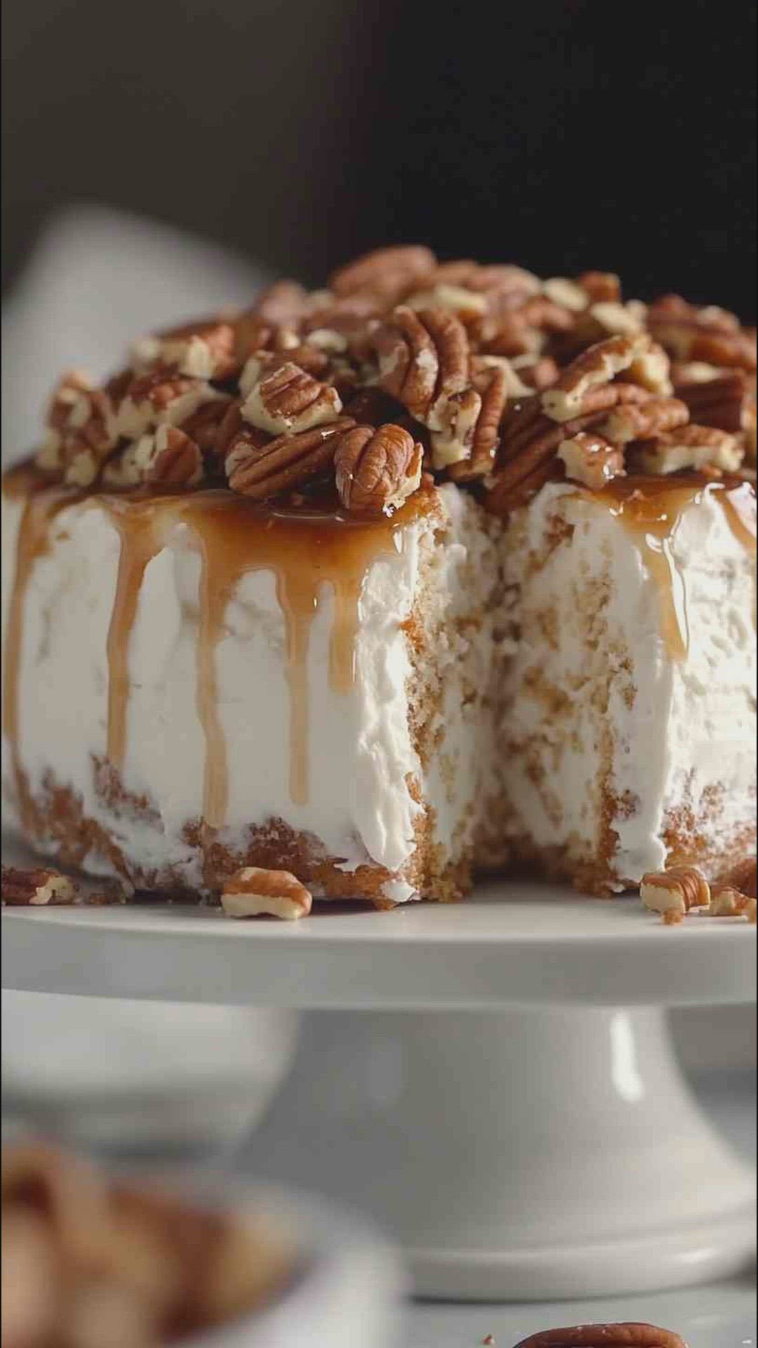 'Video thumbnail for Pecan Praline Angel Food Cake Recipe'